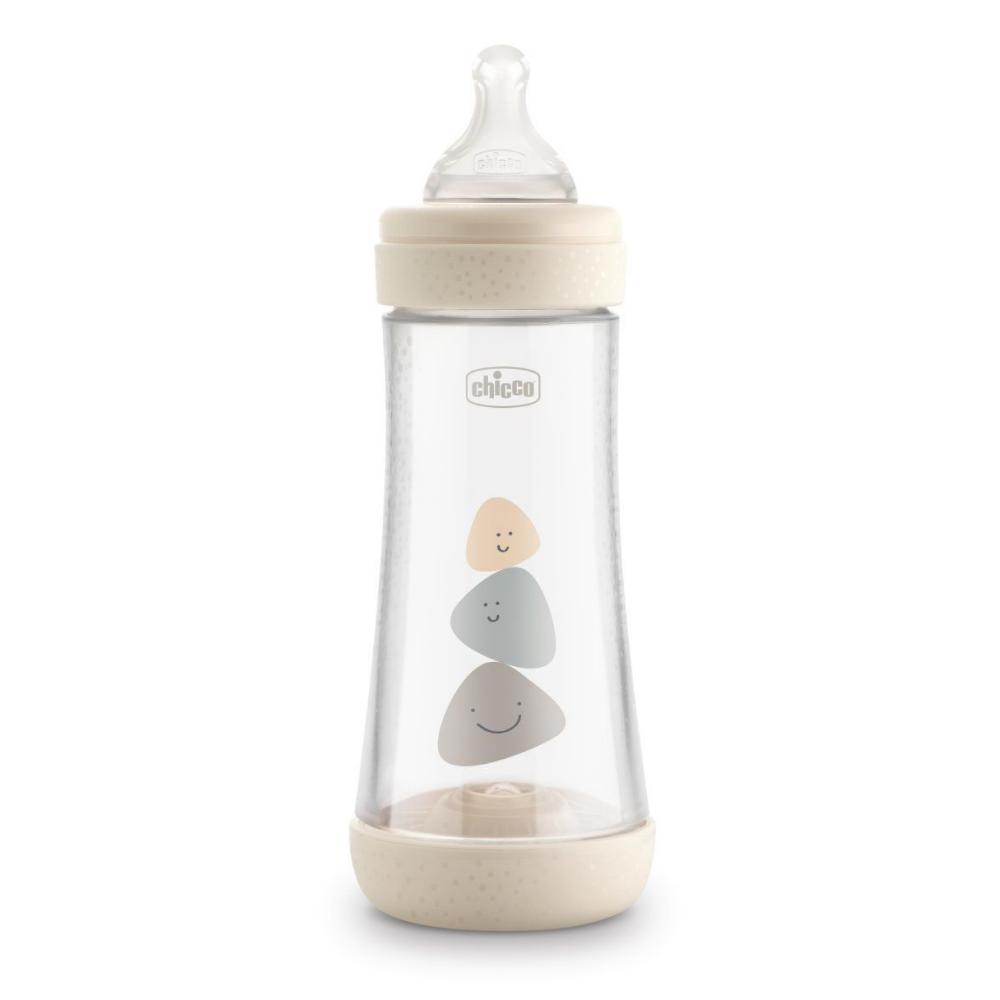 Chicco Biberon Perfect 5 Unisex In Silicone 3 Fori Flusso Veloce 300 Ml