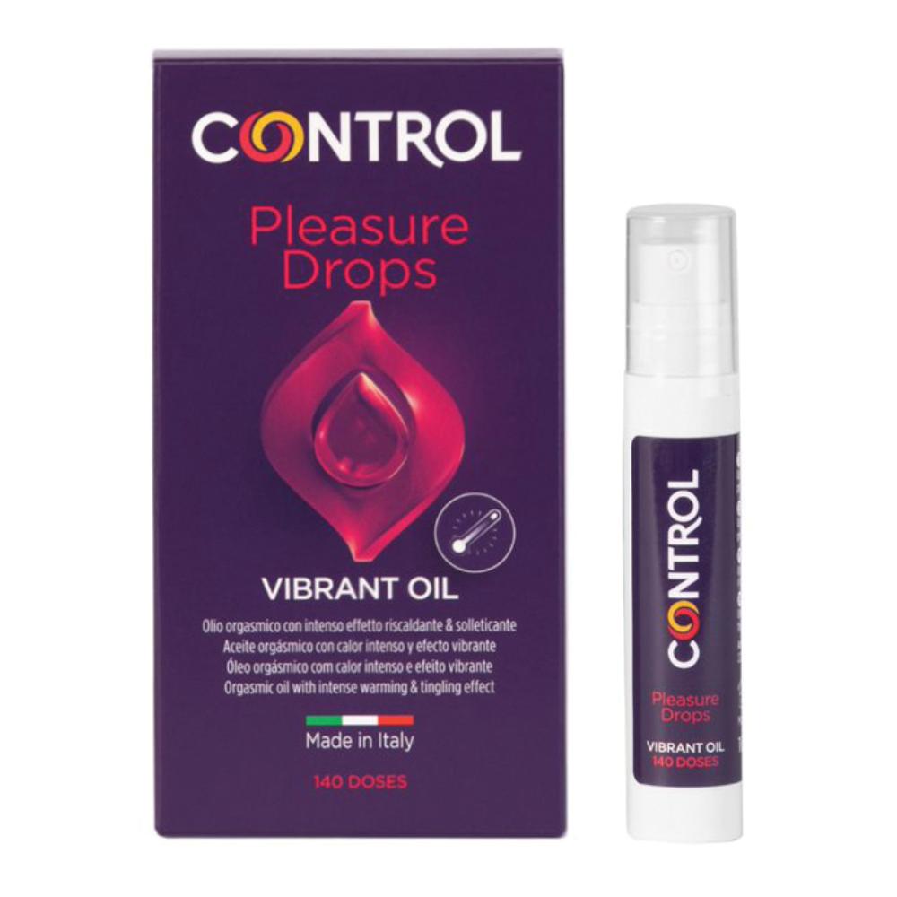 Control Pleasure Drops Vibrant Oil olio intimo riscaldante e sollecitante 10ml