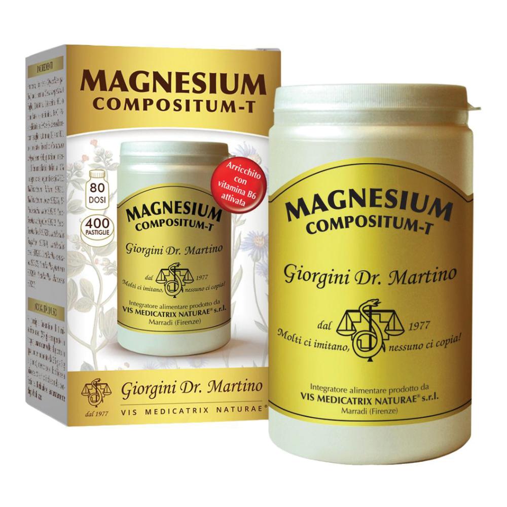 Giorgini Magnesium Compositum-T Integratore Stanchezza e Nervosismo 400 Pastiglie 500mg