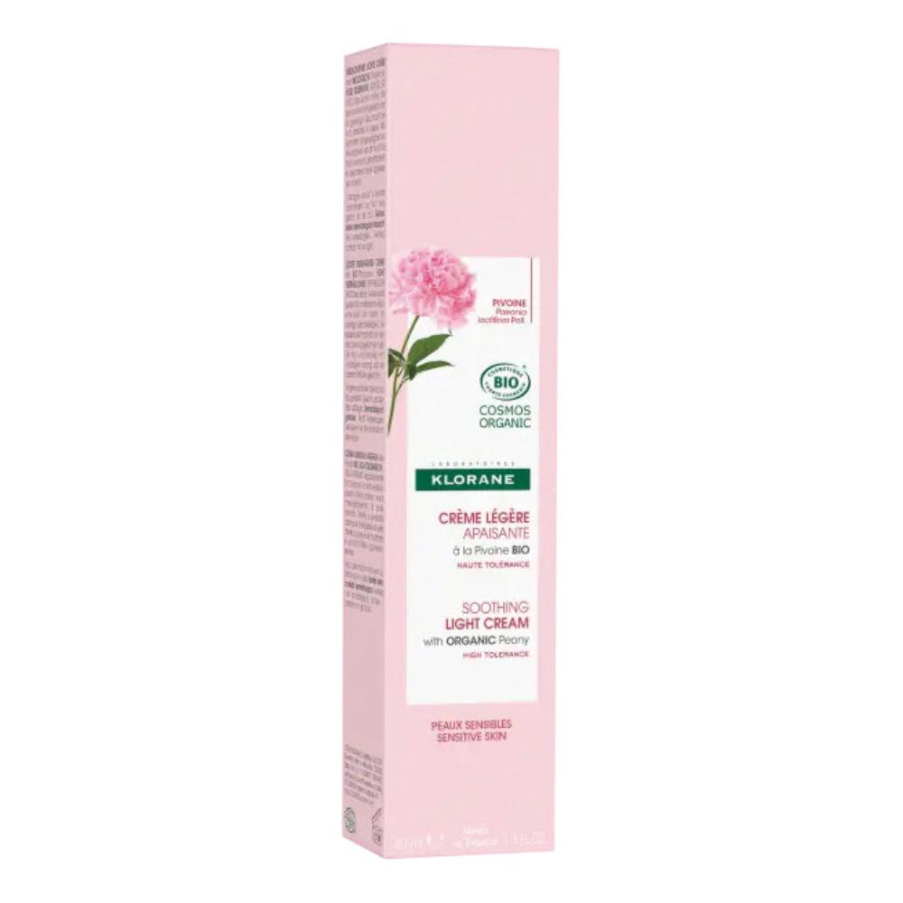 Klorane Crema Leggera Lenitiva Viso alla Peonia Bio per Pelle Sensibile 40 ml