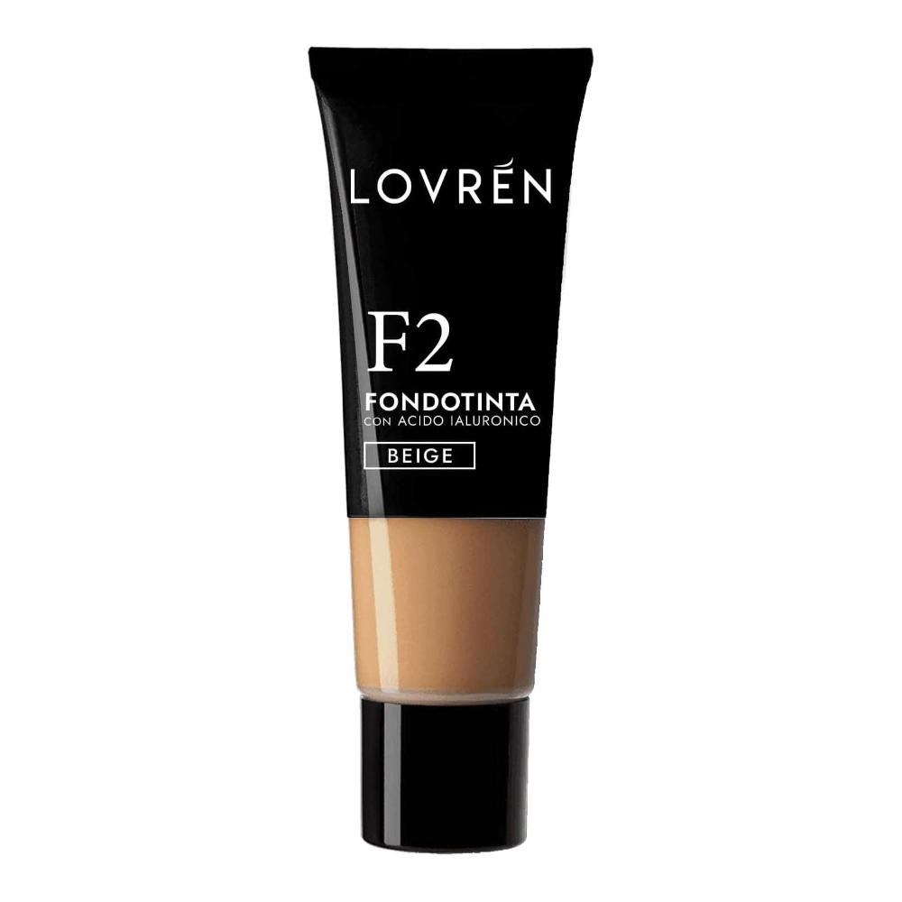 Lovrén Make Up - F2 Fondotinta con Acido Ialuronico Beige, 25ml