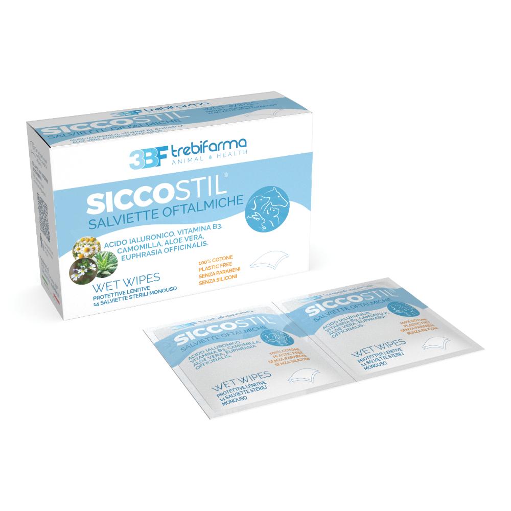Siccostil Salviette Oftalmiche Monouso 20 Pezzi - Salviette Oculari Delicate per Igiene Palpebre e Contorno Occhi Sensibili, Sollievo Occhi Secchi