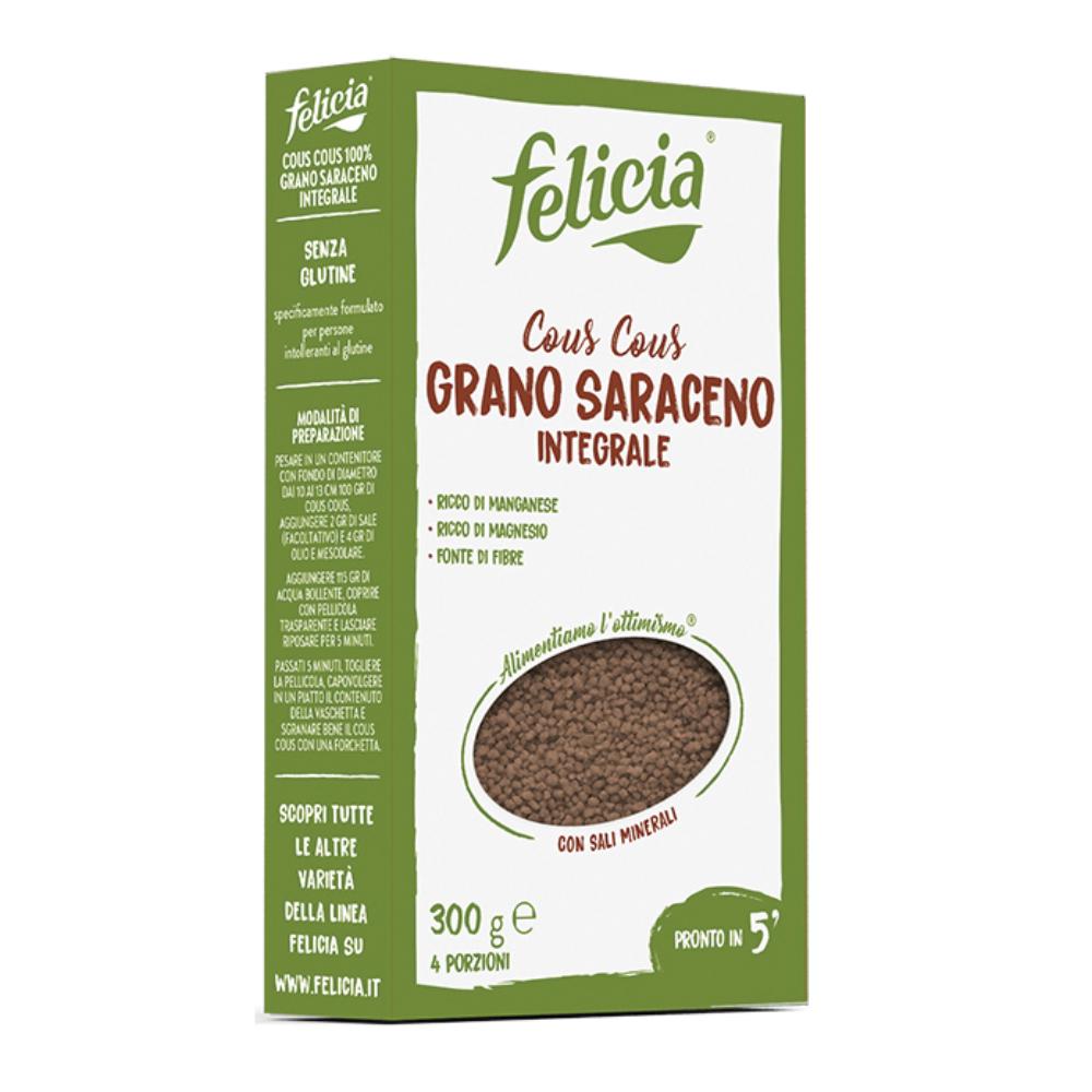 Felicia cous cous grano saraceno integrale 300 g - senza glutine, ricco di fibre