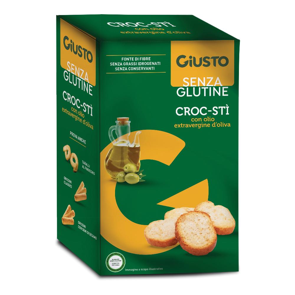 Giusto Senza Glutine Croc-Stì Con Olio Extra Vergine D'Oliva 100g