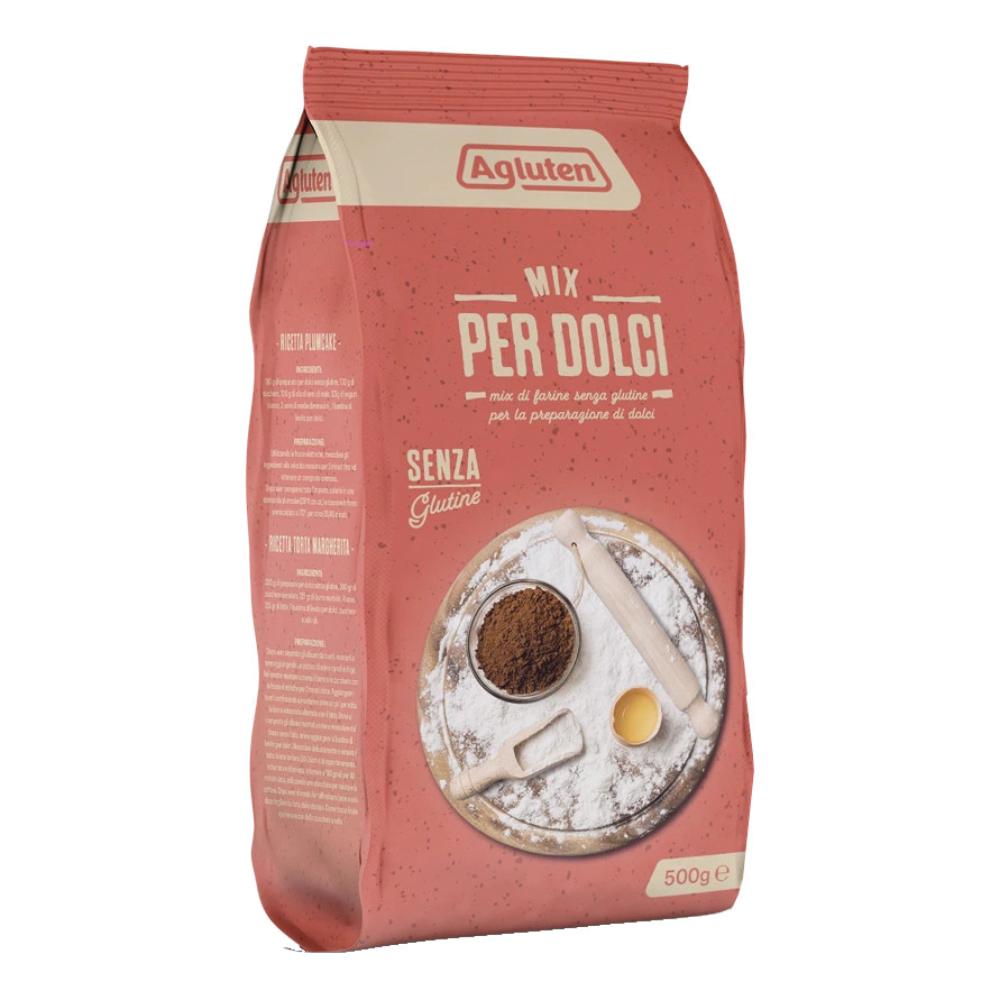 Agluten Mix per Dolci Senza Glutine 500 g - Preparato per Torte, Biscotti e Dessert