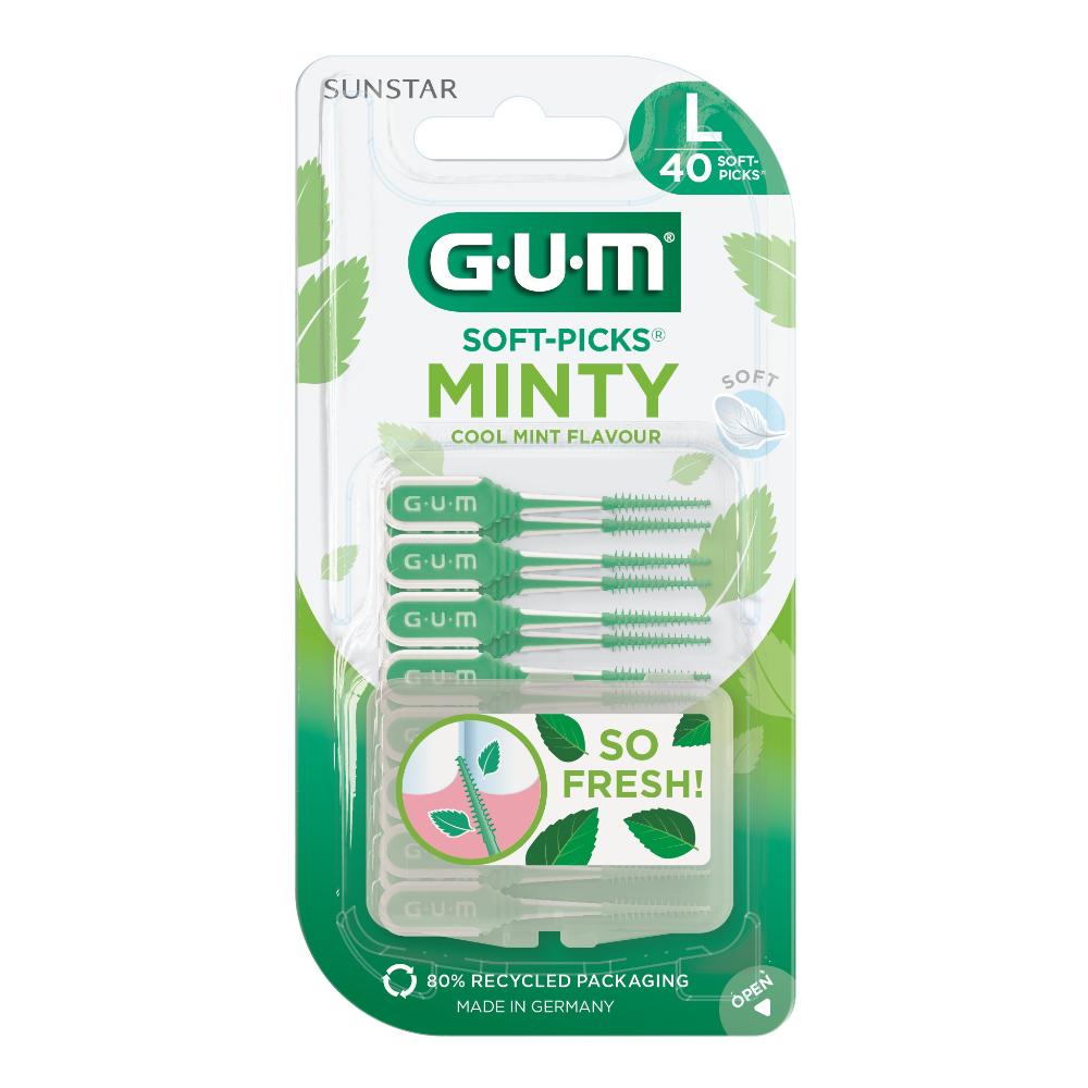 Gum soft pick comfort flex cool mint large scovolini 40 pezzi