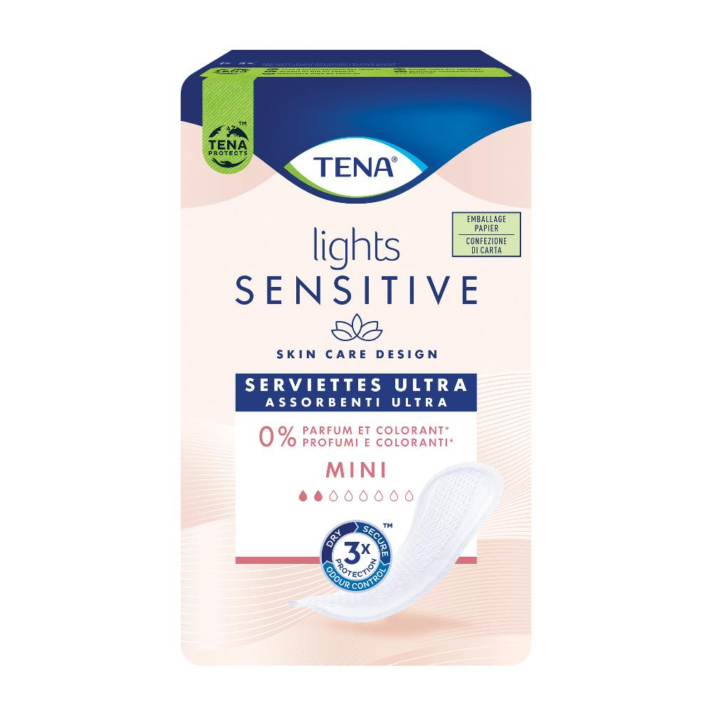 Tena Lady Lights Sensitive Ultra Pad Mini Assorbenti Ultra per Perdite Urinarie 20 pezzi