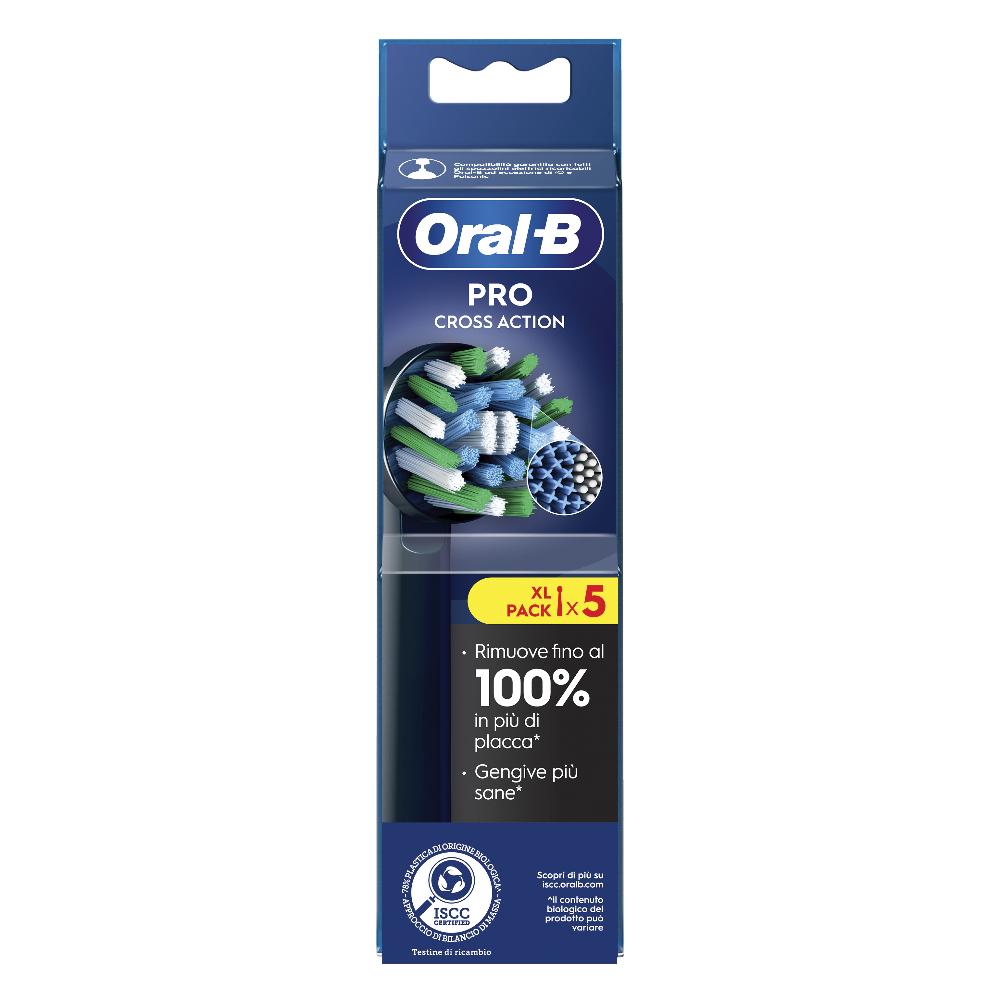 Oral-B Testine Di Ricambio Pro Cross Action Black 5 Pezzi