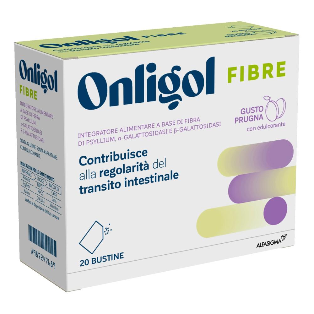 Onligol Fibre Prugna Integratore Digestivo Confezione da 20 Bustine
