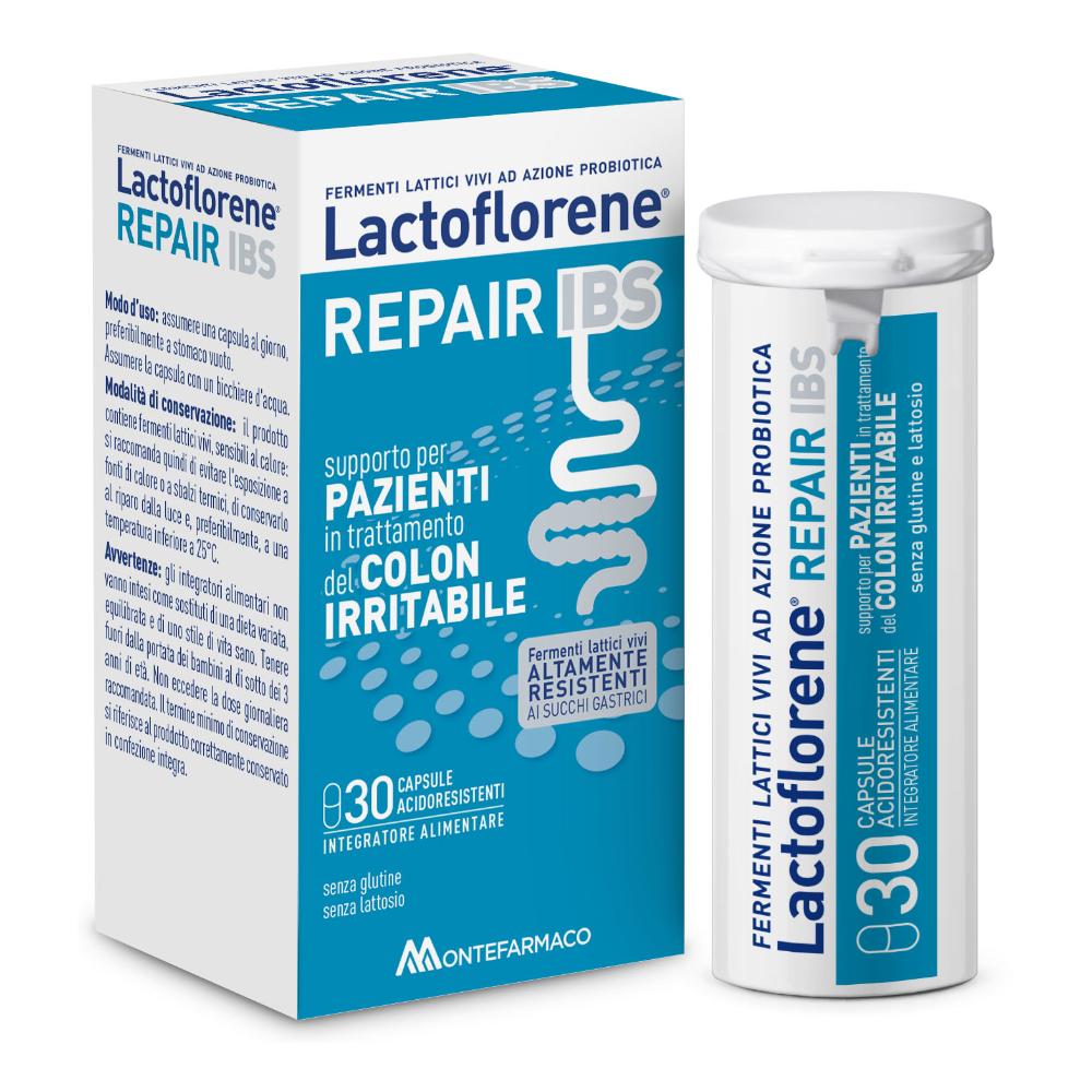 Lactoflorene Repair ibs integratore di fermenti lattici vivi per colon irritabile 30 capsule acidoresistenti