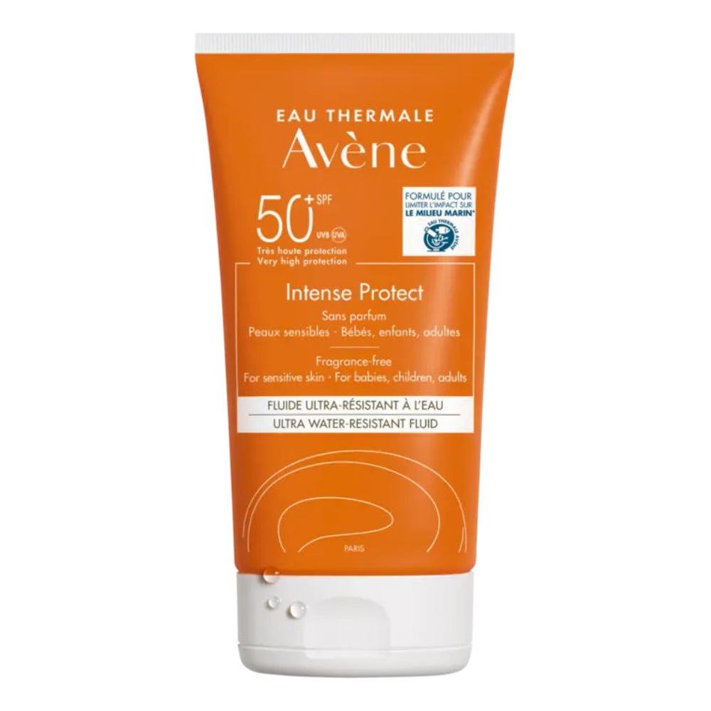 Avène Intense Protect Fluido Ultra Protezione SPF 50+ Protezione Molto Alta Solare per Pelle Sensibile, 150ml